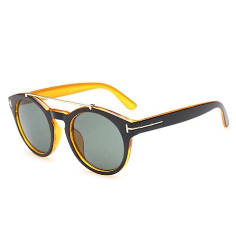 double bridge round sunglasses.